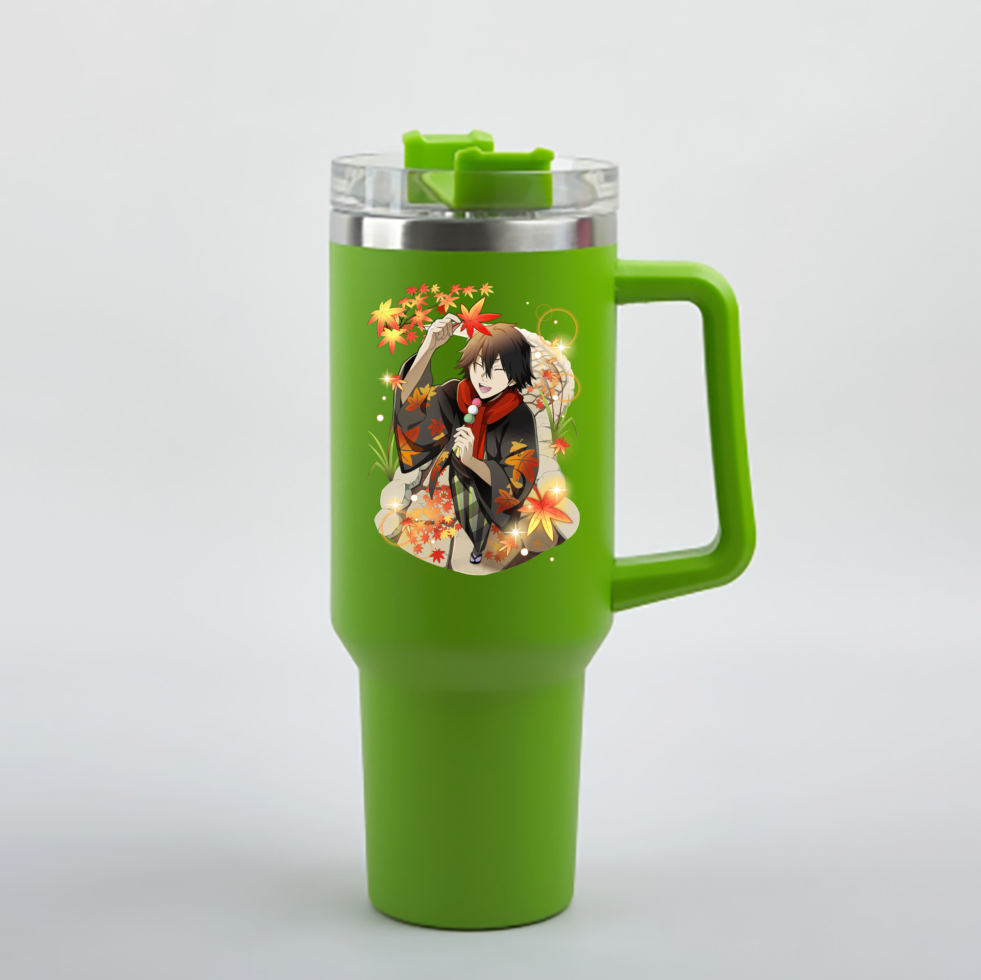 （画像用） 文豪ストレイドッグス Bungo Stray Dogs 1200mL車用タンブラー - クリスタルステッカー（プラスチックストロー付き）